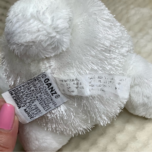 GANZ Webkinz White Plush Bunny Rabbit HM078 Stuffed Animal Toy No Code - Picture 14 of 16